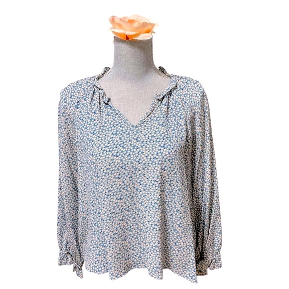 Madewell Silk Poet Top in Bitsy Floral size S - Picture 2 of 15